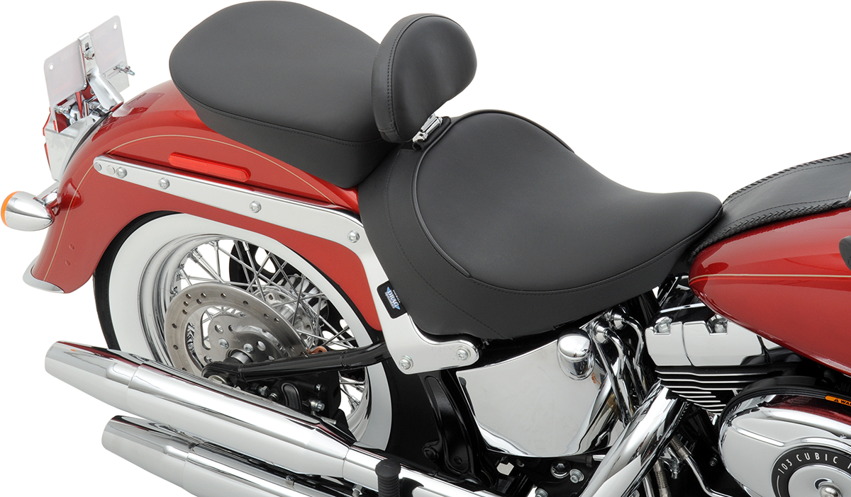 DRAG SPECIALTIES SEATS Solo Seat with Backrest for Harley-Davidson FLST (2000-2017) - 0802-0806