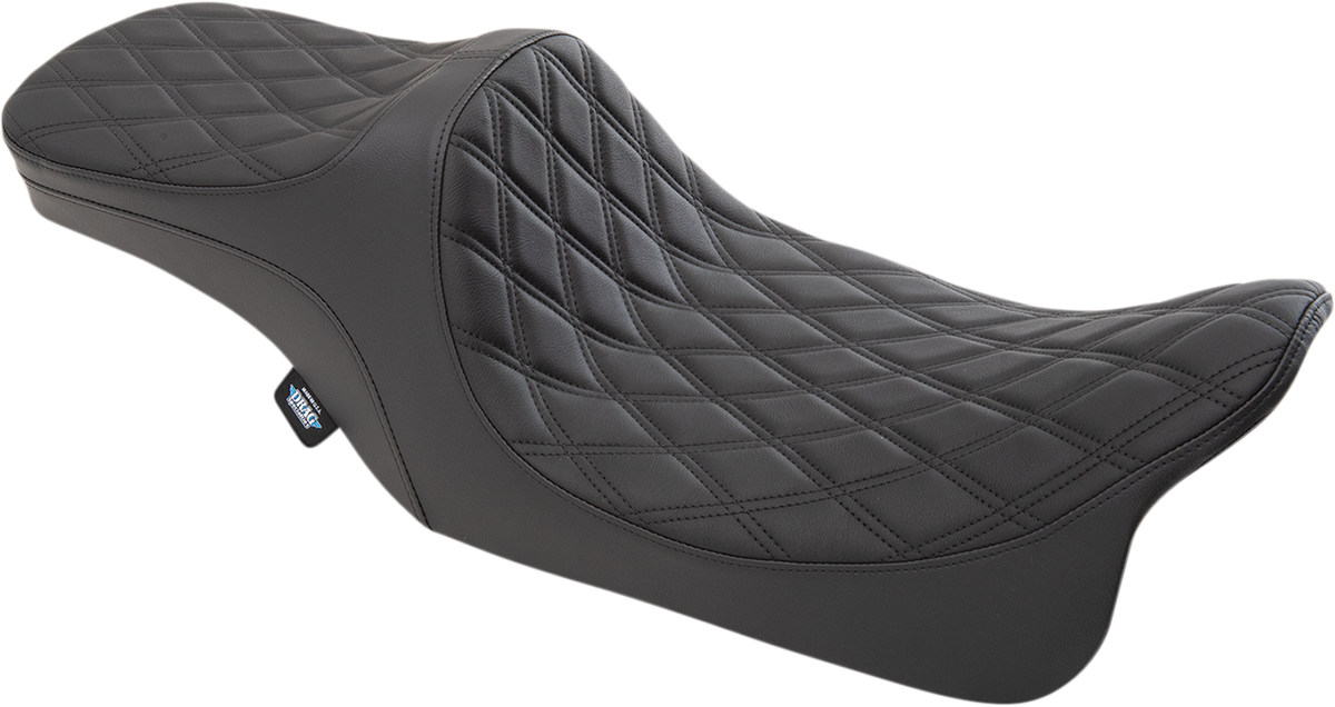 Drag Specialties Seats Predator III 2-Up Seat - Double Diamond Black Thread for Harley-Davidson FL 1999-2007