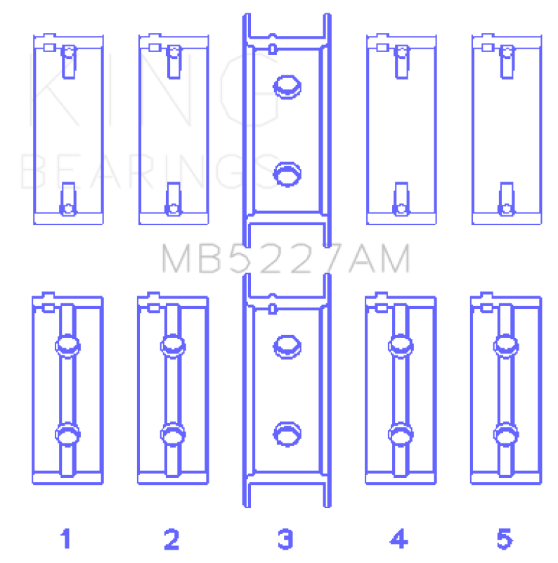 King Engine Bearings Mitsubishi 4G63/4G63T (92) (Size +0.75mm) Main Bearing Set