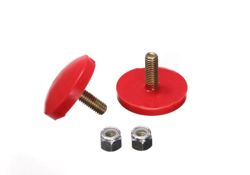 Energy Suspension Hyper-Flex Red Ultra Low Profile Bump Stop Set for Control Arms and Suspension Components - Part #9.9132R