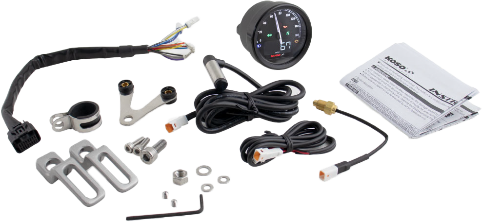 KOSO Tnt 05s D60 Speedometer - Compatible with Honda Civic, Toyota Corolla, Ford F-150, and More