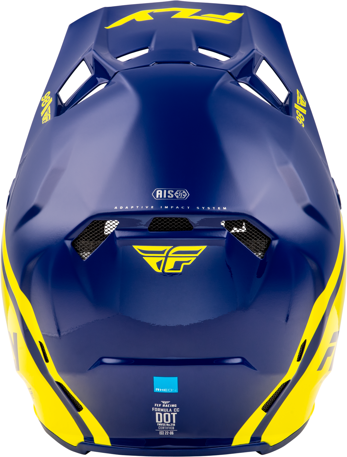 Fly Racing Youth Formula CC Objective Helmet Navy/Yellow for Motorcycle & ATV - Size MD/LG