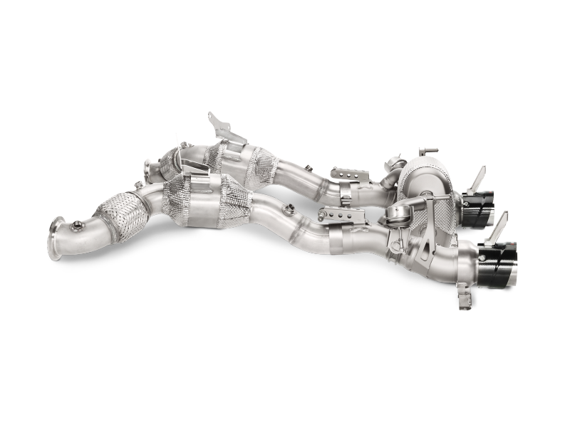 Akrapovic Slip-On Line Exhaust for Ferrari 488 GTB & Spider (Titanium with Carbon Tips) - Part MTP-FE488H