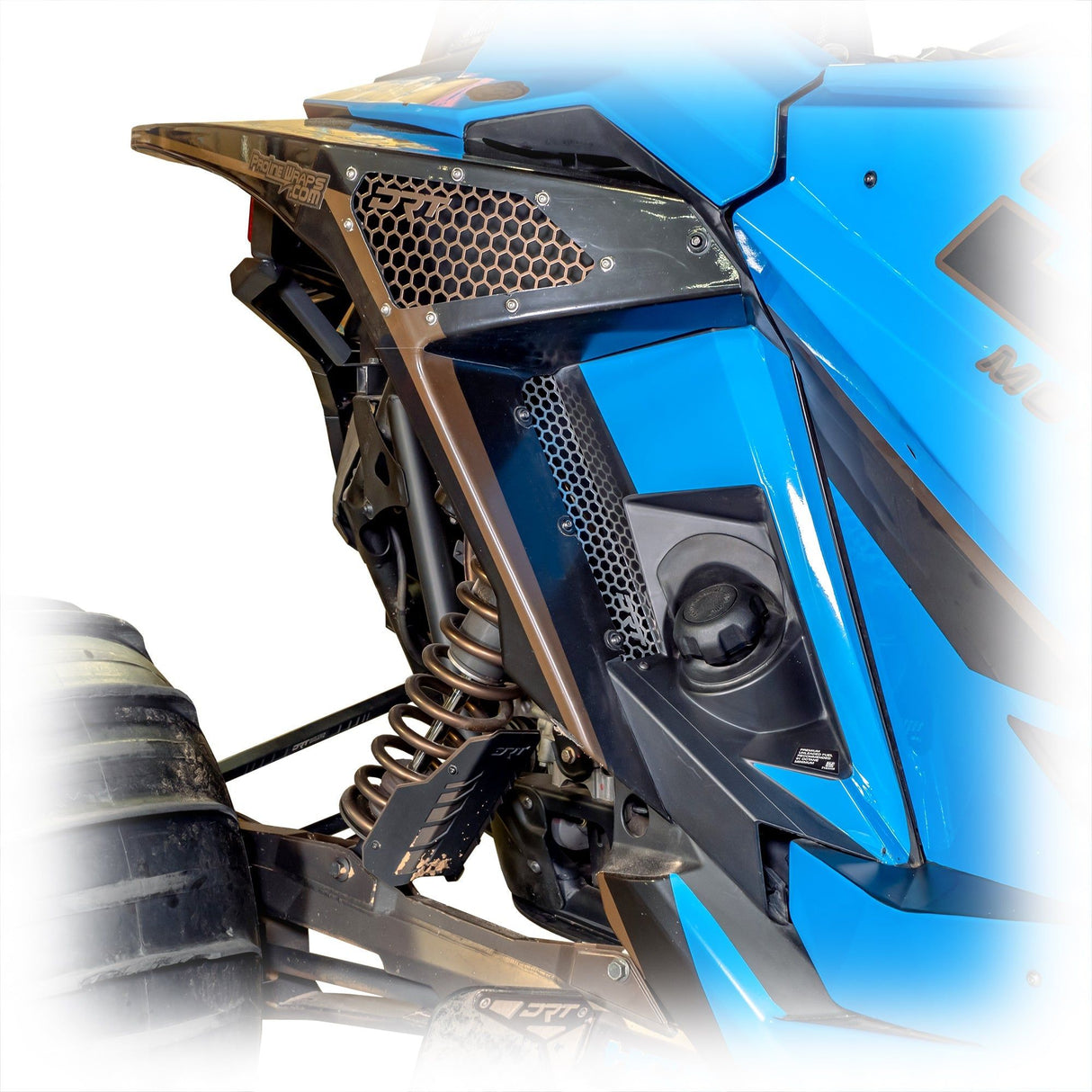 Polaris RZR Pro / Turbo R Aluminum Rear Fender Screen Set | DRT Motorsports