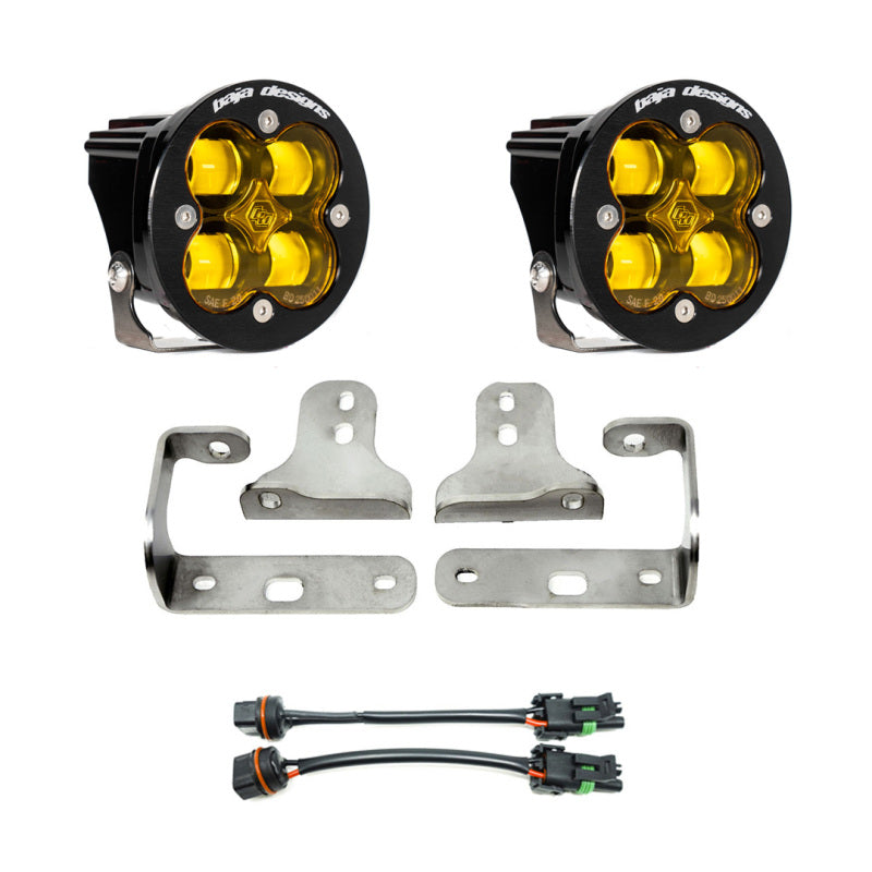 Baja Designs 2018+ Jeep Wrangler JL Rubicon Sport Fog Light Pocket Kit - Amber
