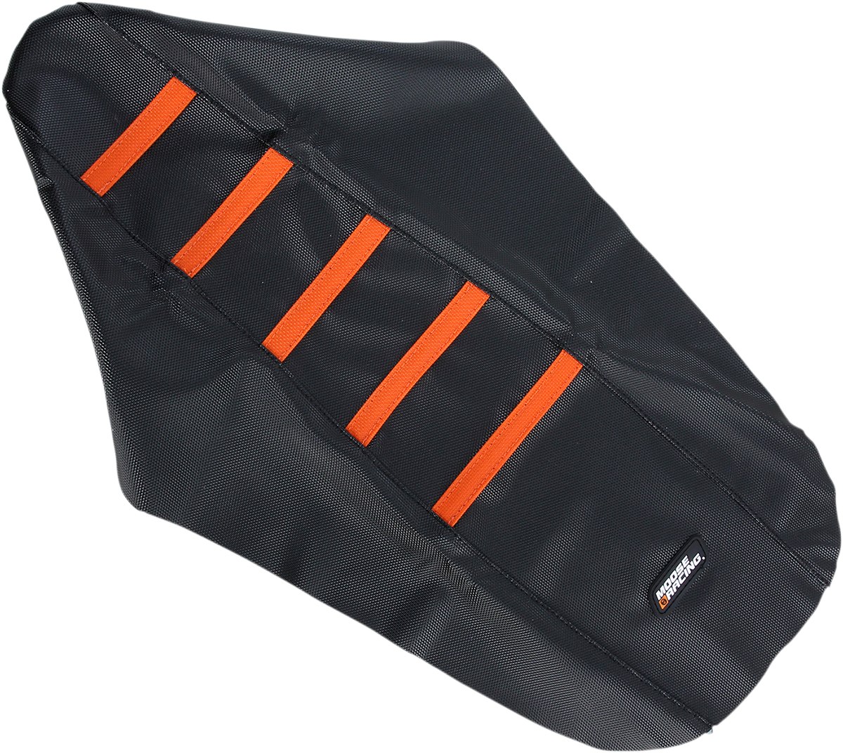 Moose Offroad KTM25003-336RT Ribbed Seat Cover for KTM 250 SX, SX-F, and XC Models - Black with Orange Ribs