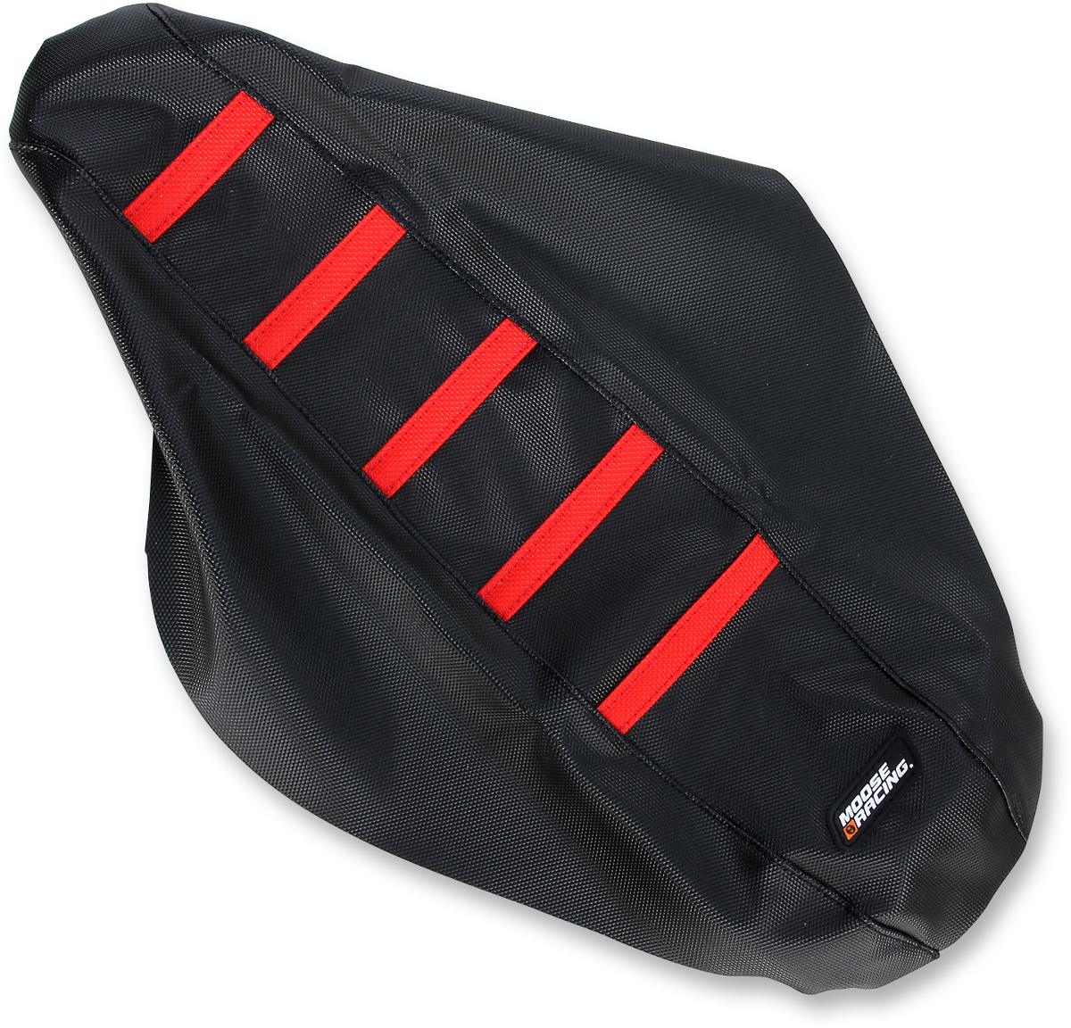 MOOSE OFFROAD Ribbed Seat Cover - Black Cover/Red Ribs - Honda CRF45017