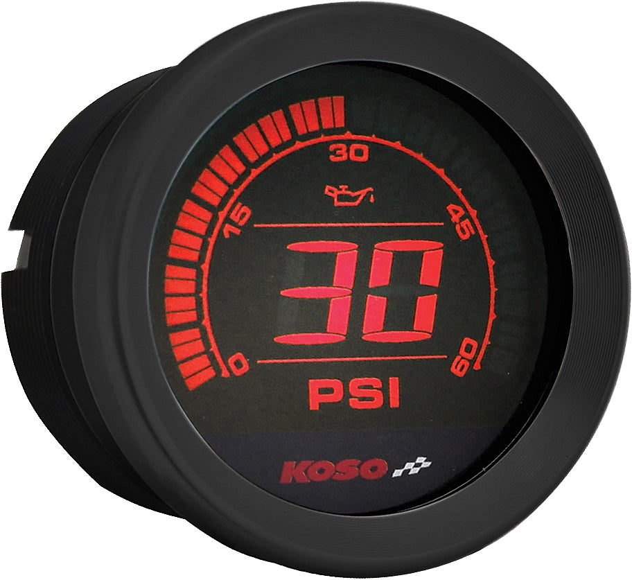 KOSO HD 02 Series Gauge Kit with Black Bezel for Harley-Davidson FLHTC and FLHTCU Models