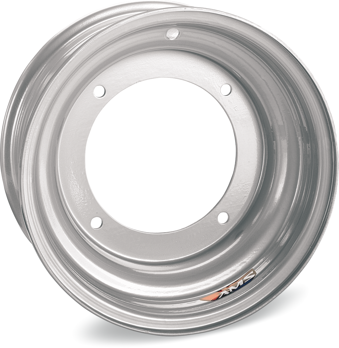AMS Steel Wheel - Front - Chrome - 10x5 - 4/144 Fitment for ATV Vehicles