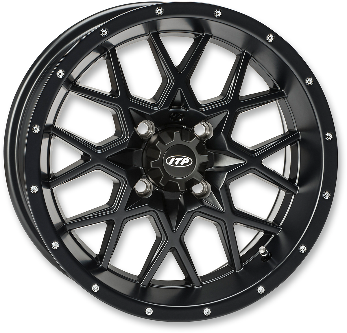 ITP Wheel - Hurricane - Front/Rear - Black Machined - 18x6.5 - 4/137 - 4+2.5 (+10 mm) 1822515546B