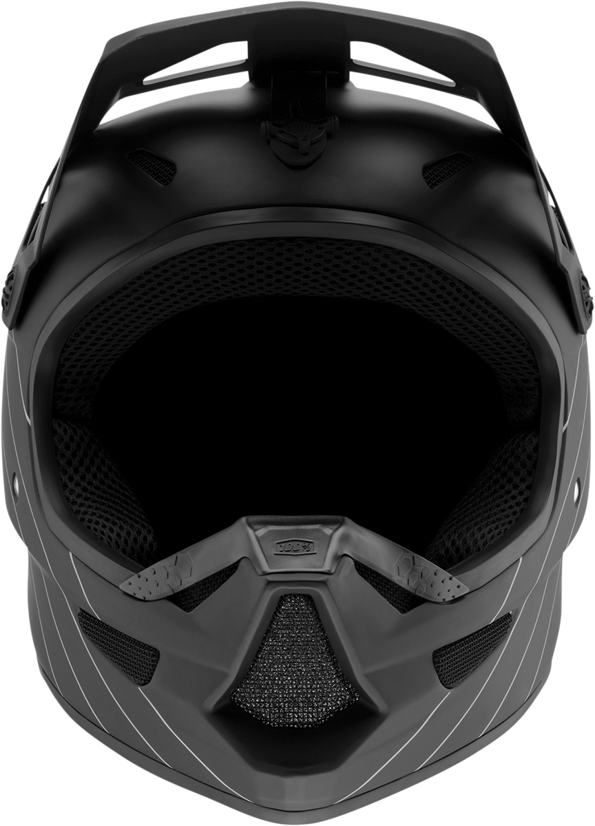 100% Status Helmet - Black Medium with Fiberglass Shell and Active Cooling System for Motorcycle and ATV Riders