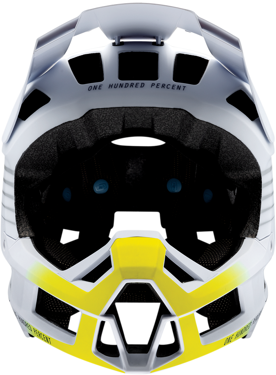 100% Trajecta Helmet with Fidlock - Black/White Large for Enduro & All Mountain Bikes