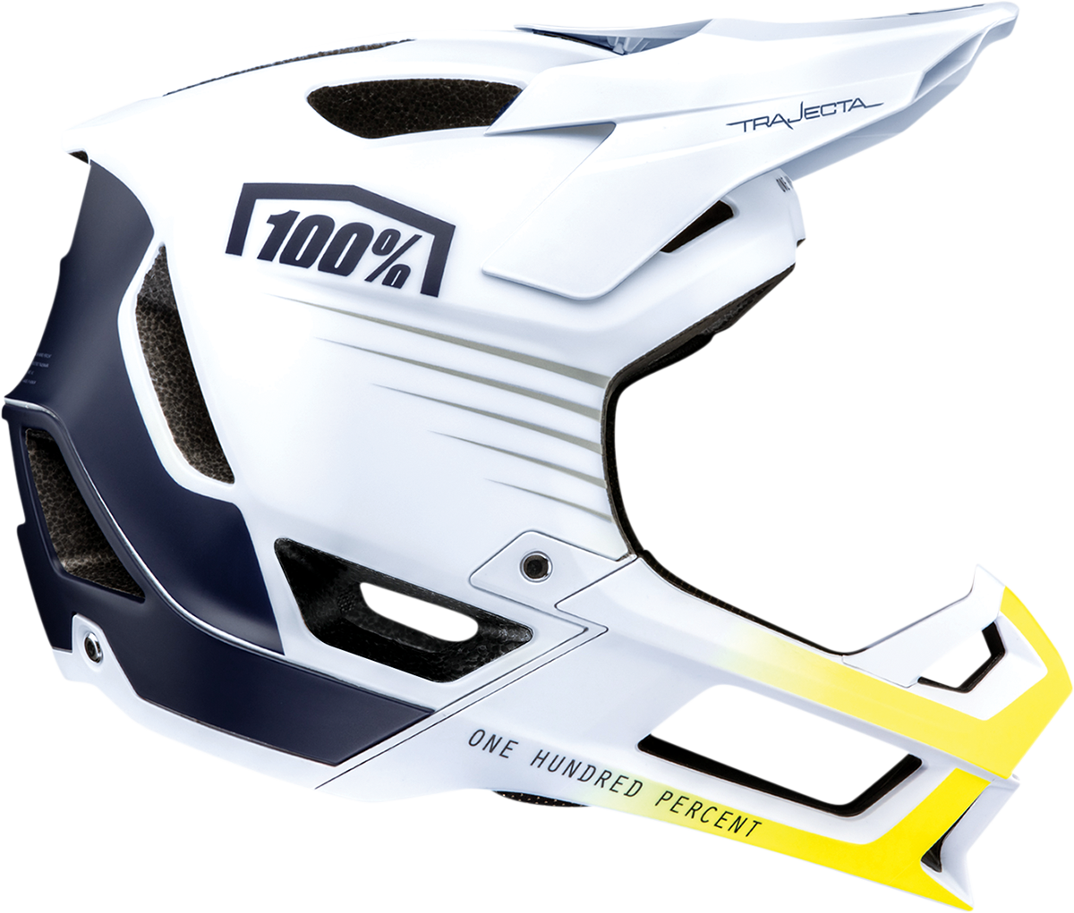 100% Trajecta Helmet with Fidlock Buckle - Black/White - XL for Enduro and All Mountain Bikes
