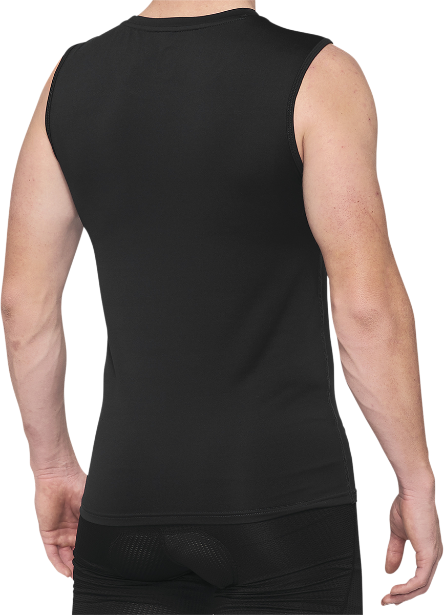 100% Basecamp Sleeveless Base Layer in Black - Medium | Fits ATV, UTV, Off-Road Vehicles