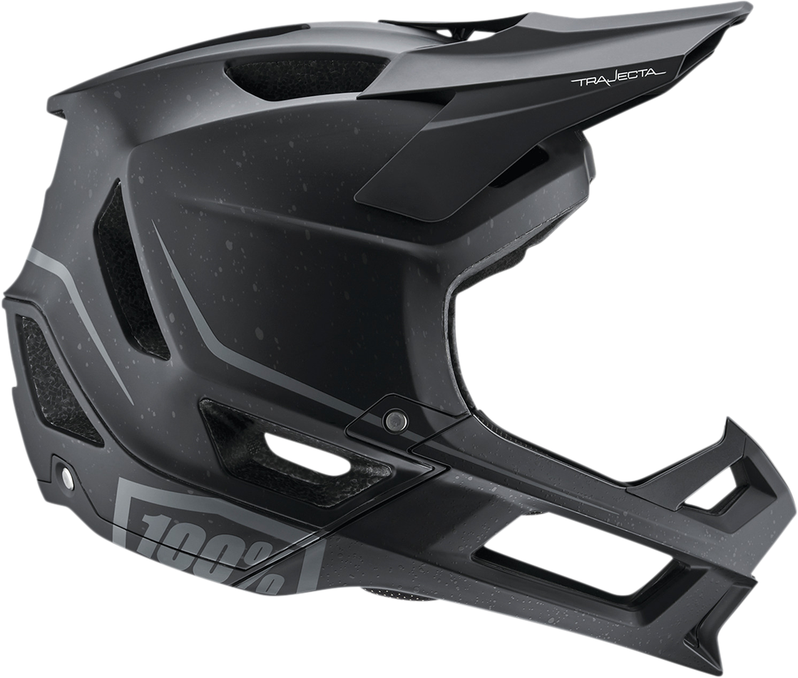 100% Trajecta Helmet with Fidlock - Black for Enduro and All Mountain Bikes, Small (Part #80003-00001)