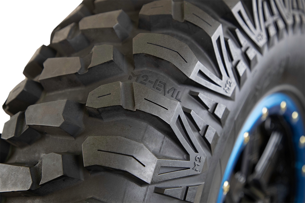 AMS M2 Evil 28x10R14 All-Terrain Tire for ATV/UTV with Sidewall Protection and Long-Lasting Rubber Compound