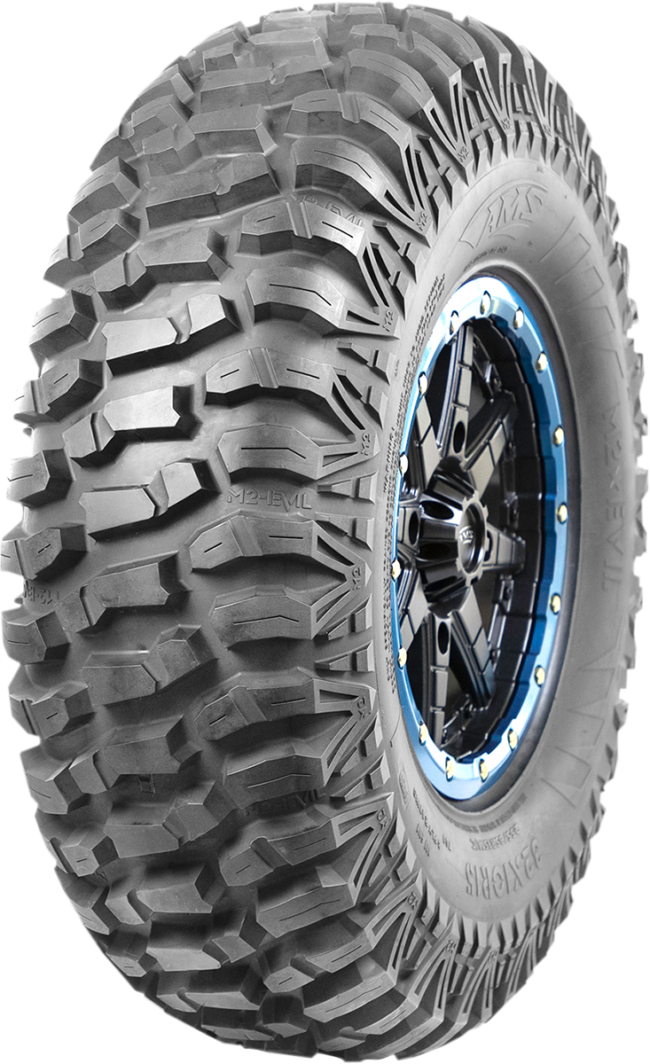 AMS M2 Evil 28x10R14 All-Terrain Tire for ATV/UTV with Sidewall Protection and Long-Lasting Rubber Compound