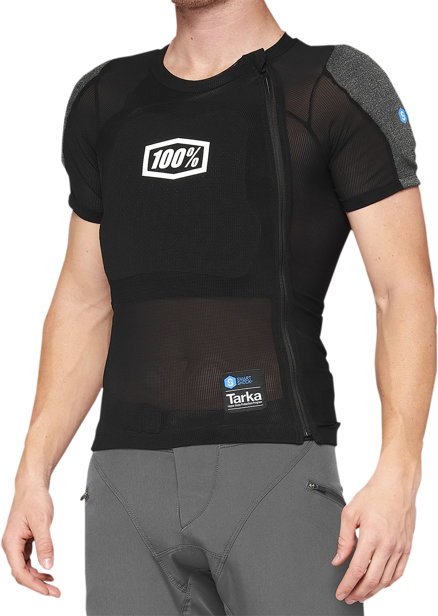 100% Tarka Short Sleeve Body Armor with SmartShock® Protection - Black - 2XL Fitment for Off-Road and Motocross Bikes