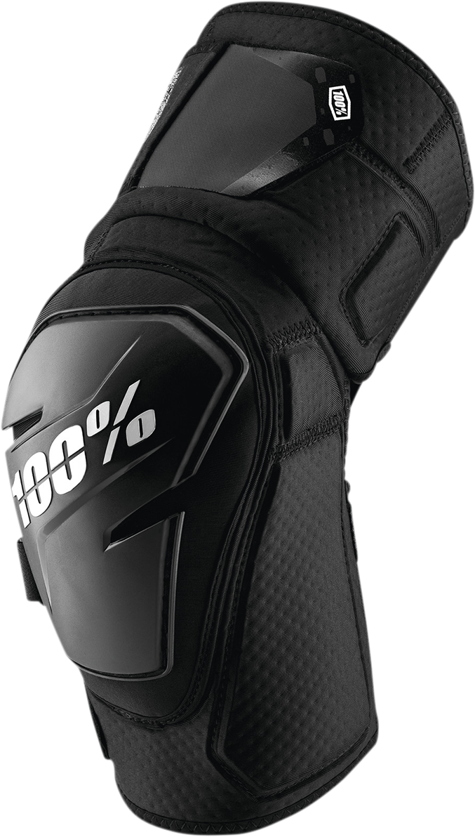 100% Fortis Knee Guards - Black, Large/X-Large Fit - Durable Protective Gear for Mountain Biking, BMX, and Off-Road Cycling