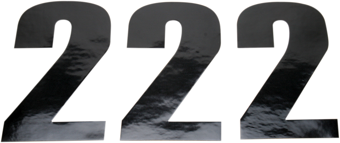 MOOSE OFFROAD Race Number 2 - Black - 4.5" 80012