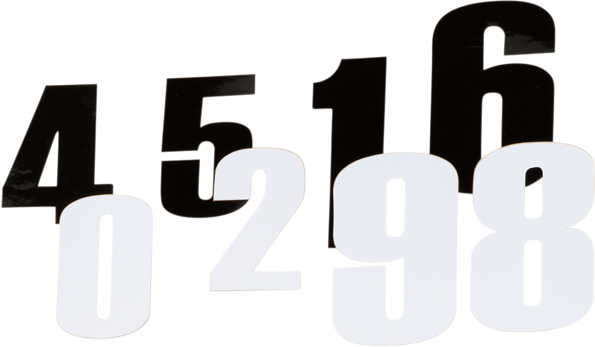 MOOSE OFFROAD Race Number 4 - Black - 4.5" 80014