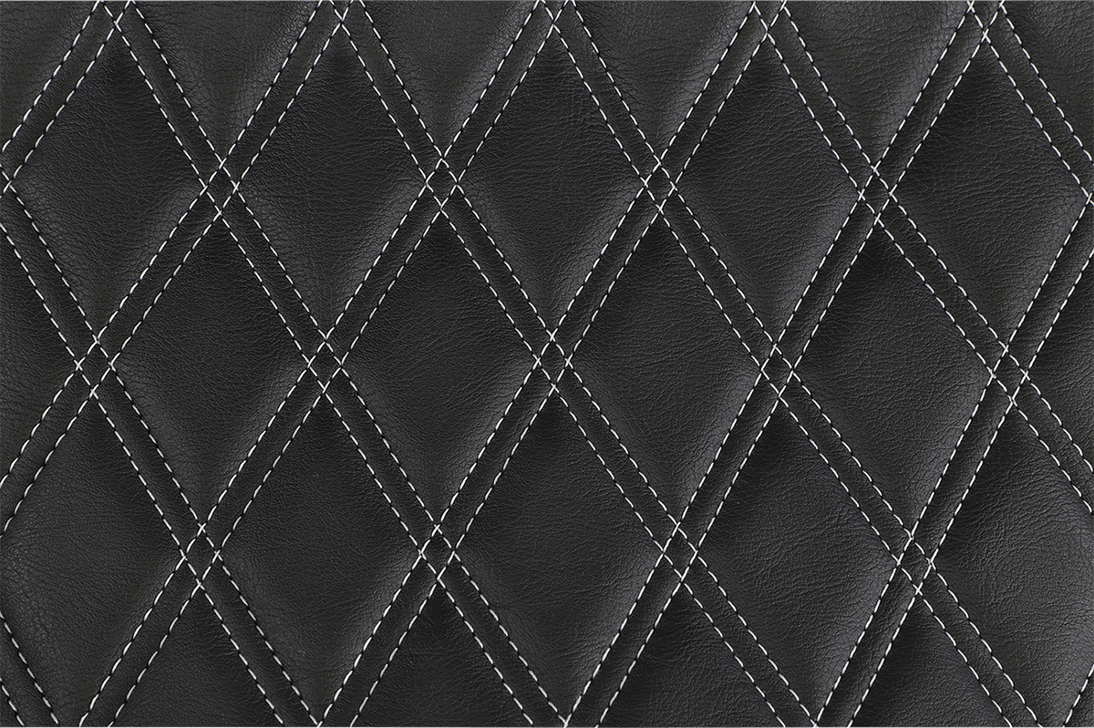 Drag Specialties Seats Extended Reach Predator III Seat for Harley FL Models 1999-2007 - Black with Silver Stitching