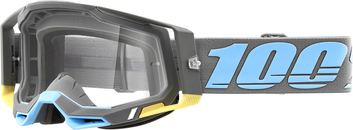 100% Racecraft 2 Goggle with Clear Lens - Trinidad Color for ATV, Motocross, and Off-Road Vehicles (Part No. 50009-00008)