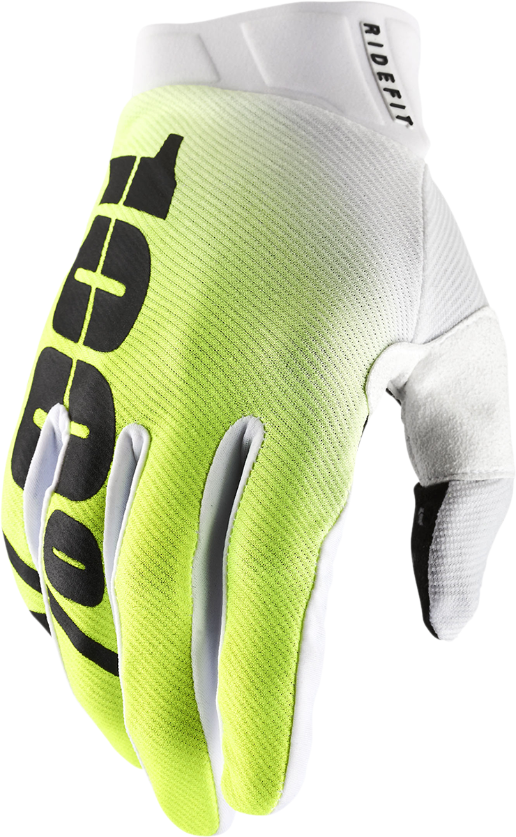100% Ridefit Gloves Korpo Yellow XL - Durable Cycling Gloves with Enhanced Grip and Comfort