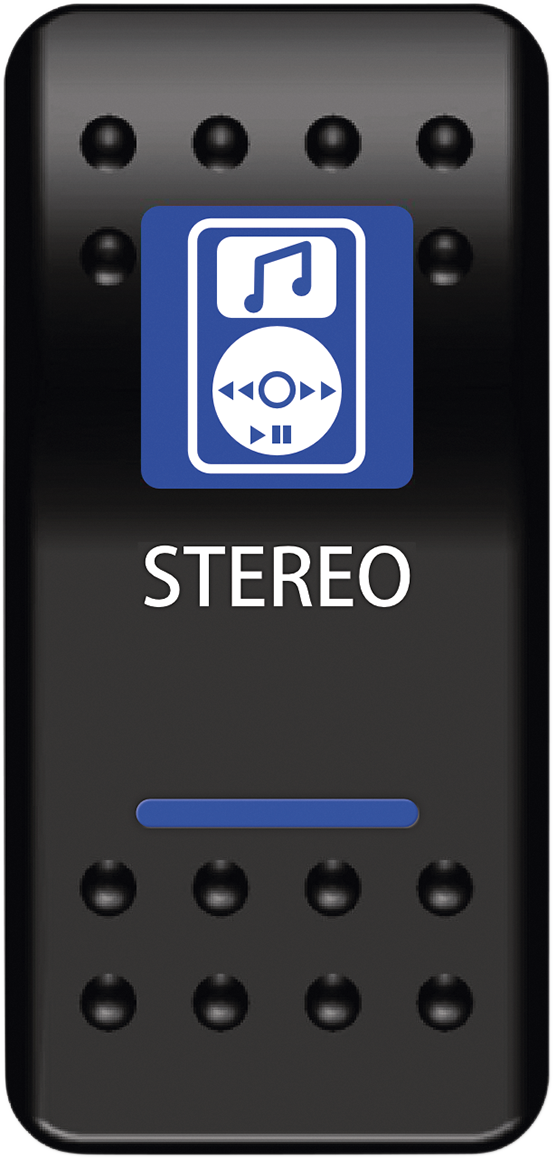 MOOSE OFFROAD Rocker Switch - Stereo STR-PWR