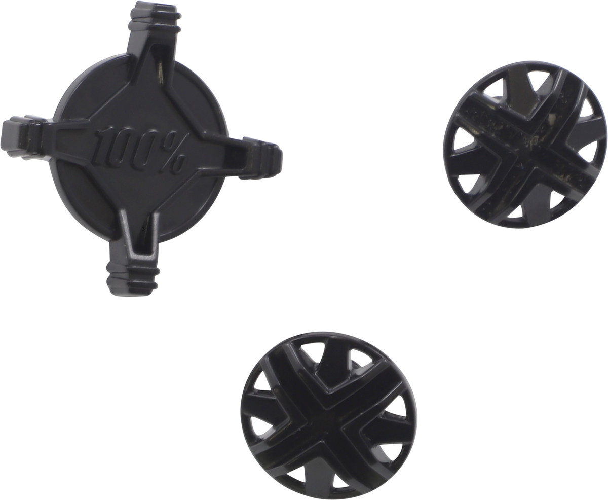 100% Status Visor Screw Kit Black - Part Number 89036-00001 for Adult and Youth Helmets