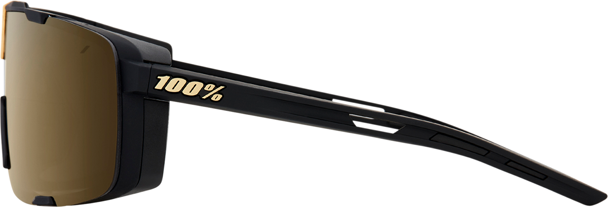 100% Eastcraft Sunglasses - Soft Tact Black Frame with Soft Gold Mirror Lens - Fits ATV, Dirt Bike, and Motorcycle