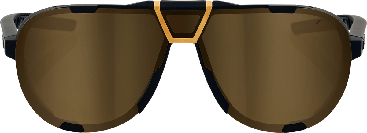100% Westcraft Sunglasses - Soft Tact Black with Soft Gold Mirror Lens (Part #61046-258-01) – Ideal for Off-Road and Street Vehicles