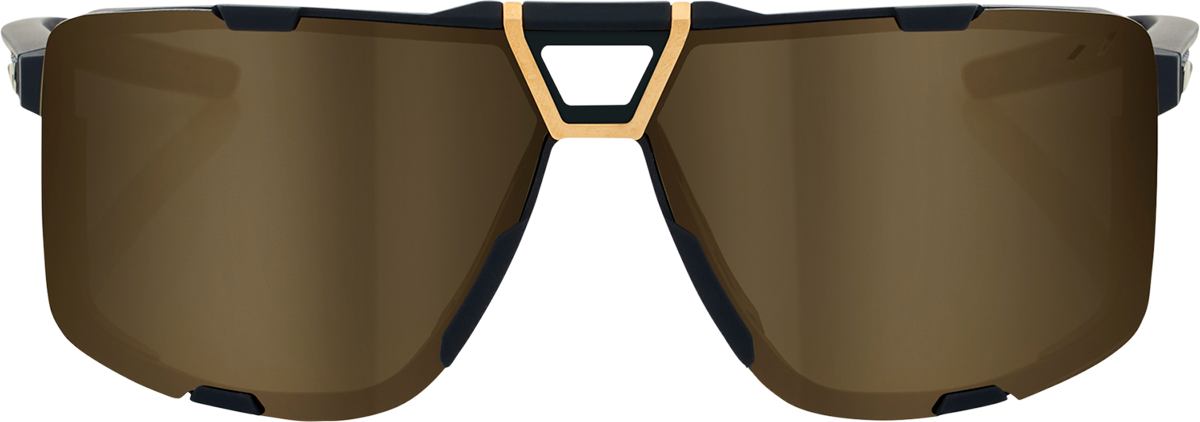 100% Eastcraft Sunglasses - Soft Tact Black Frame with Soft Gold Mirror Lens - Fits ATV, Dirt Bike, and Motorcycle