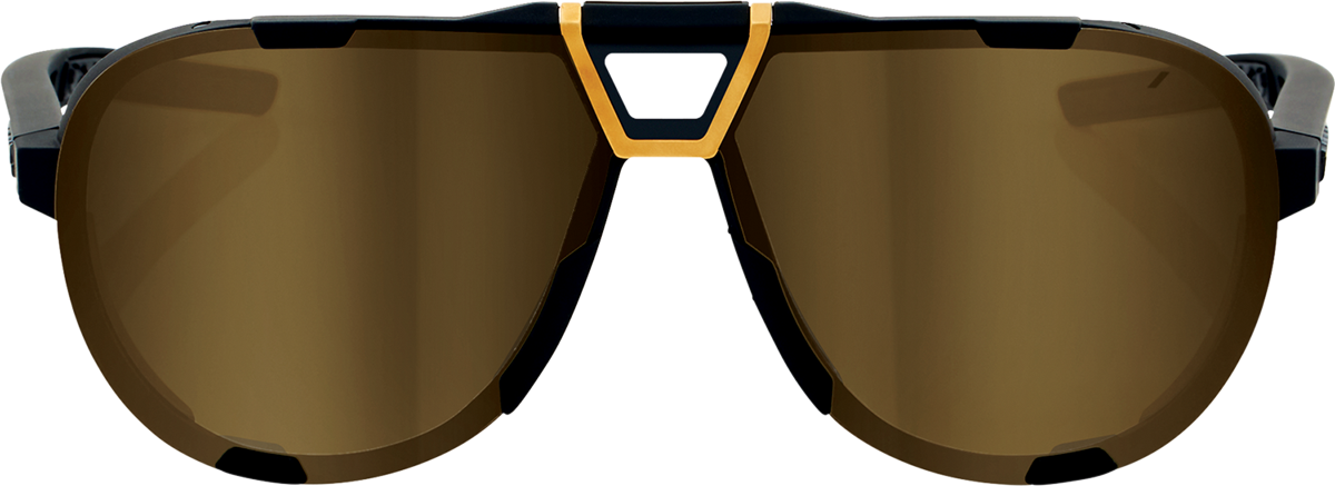 100% Westcraft Sunglasses - Soft Tact Black with Soft Gold Mirror Lens (Part #61046-258-01) – Ideal for Off-Road and Street Vehicles