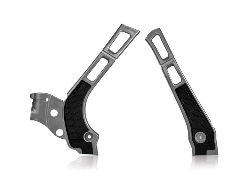 Acerbis 21-24 Fantic XE/XX & 05-24 Yamaha YZ125/250/YZ125X/YZ250X Frame Guard with Grip - Silver/Black