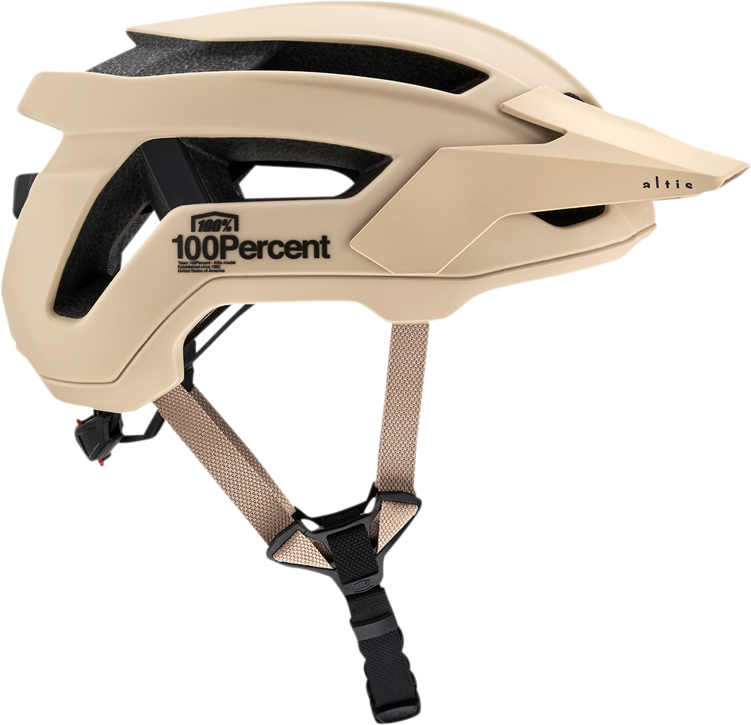 100% Altis Helmet C/E - Tan, Small/Medium Fit - High Density EPS Foam, Multi-Point Visor, and Ventilation System