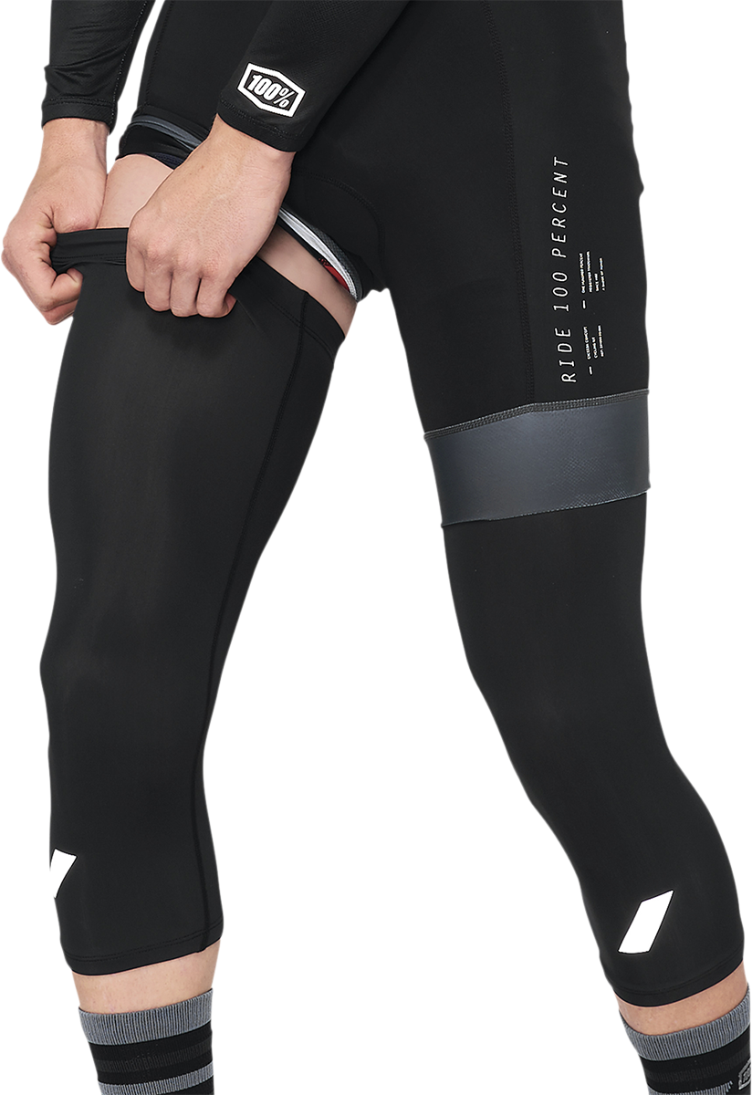 100% Exceeda Knee Sleeves - Black, XL - Moisture-Wicking Athletic Support for Off-Road and Mountain Biking