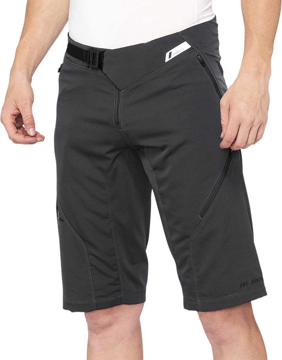 100% Airmatic Shorts - Charcoal - US 30 | Trail-Ready Performance with Mountaineering-Inspired Fit