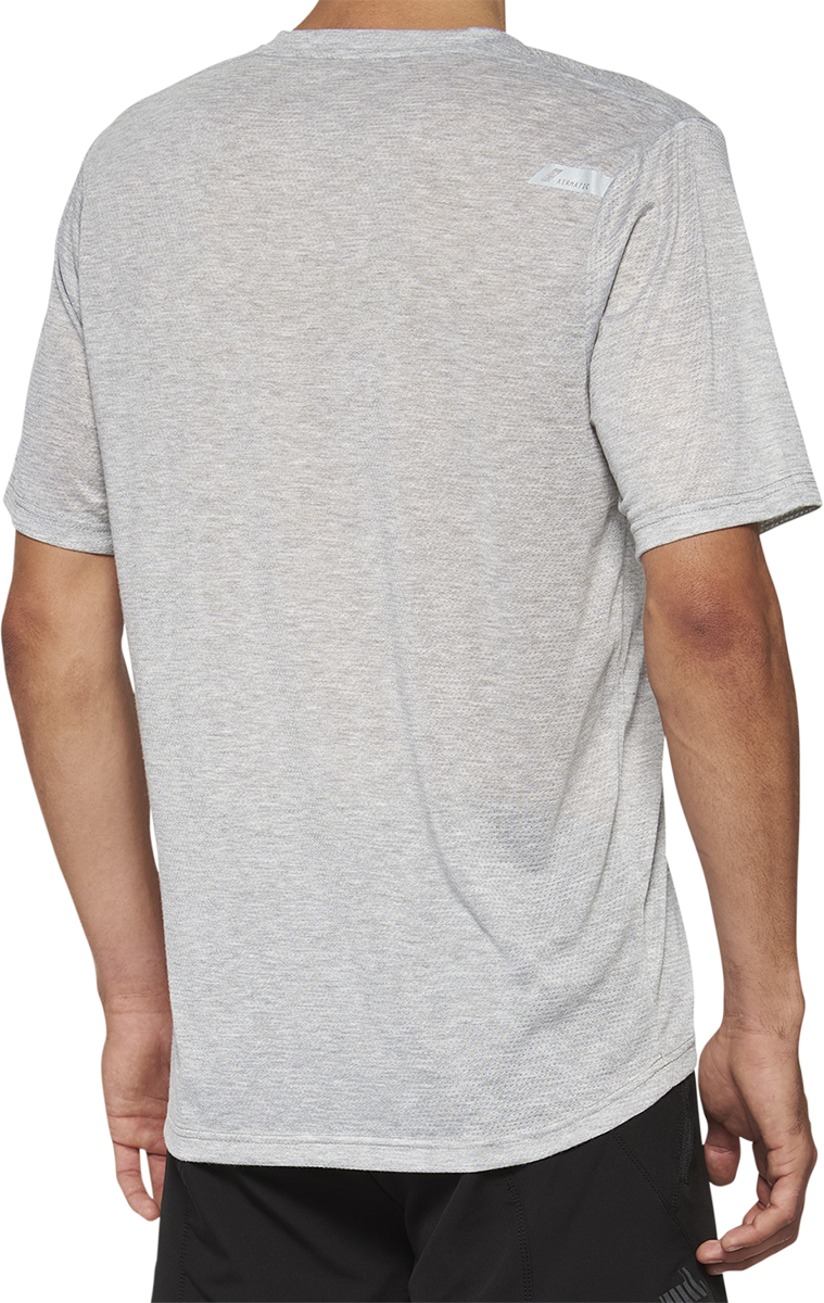 100% Airmatic Mesh Short-Sleeve Jersey for Mountain Bikes - Gray, Part 40016-00005, Fits Trail Bikes and Enduro Models