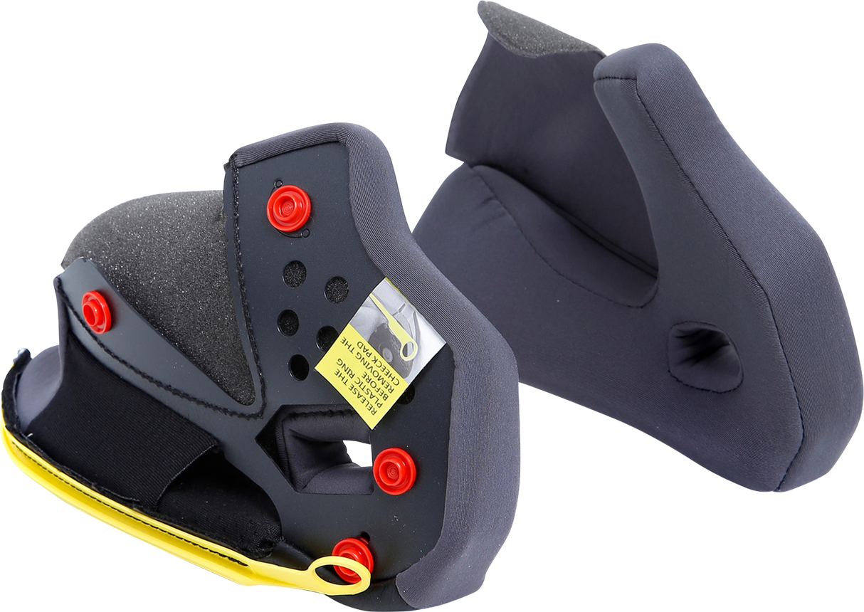 AGV Tourmodular Cheek Pads - Gray/Black - XL (Part Number: 20KIT93033629) for AGV Tourmodular Helmets