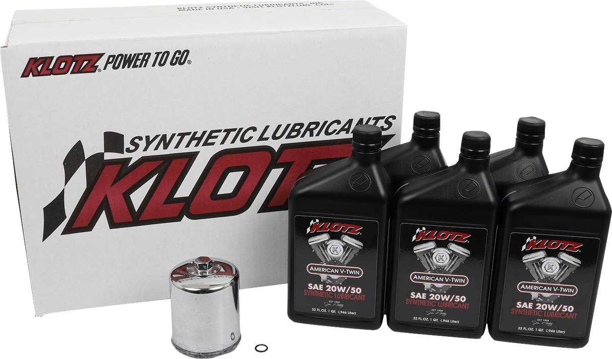 KLOTZ OIL Basic Oil Change Kit - '84-'99 Evolution Big Twin KH-107