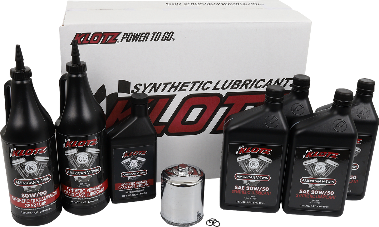 KLOTZ OIL Premium Oil Change Kit - Twin Cam/M8 KH-100