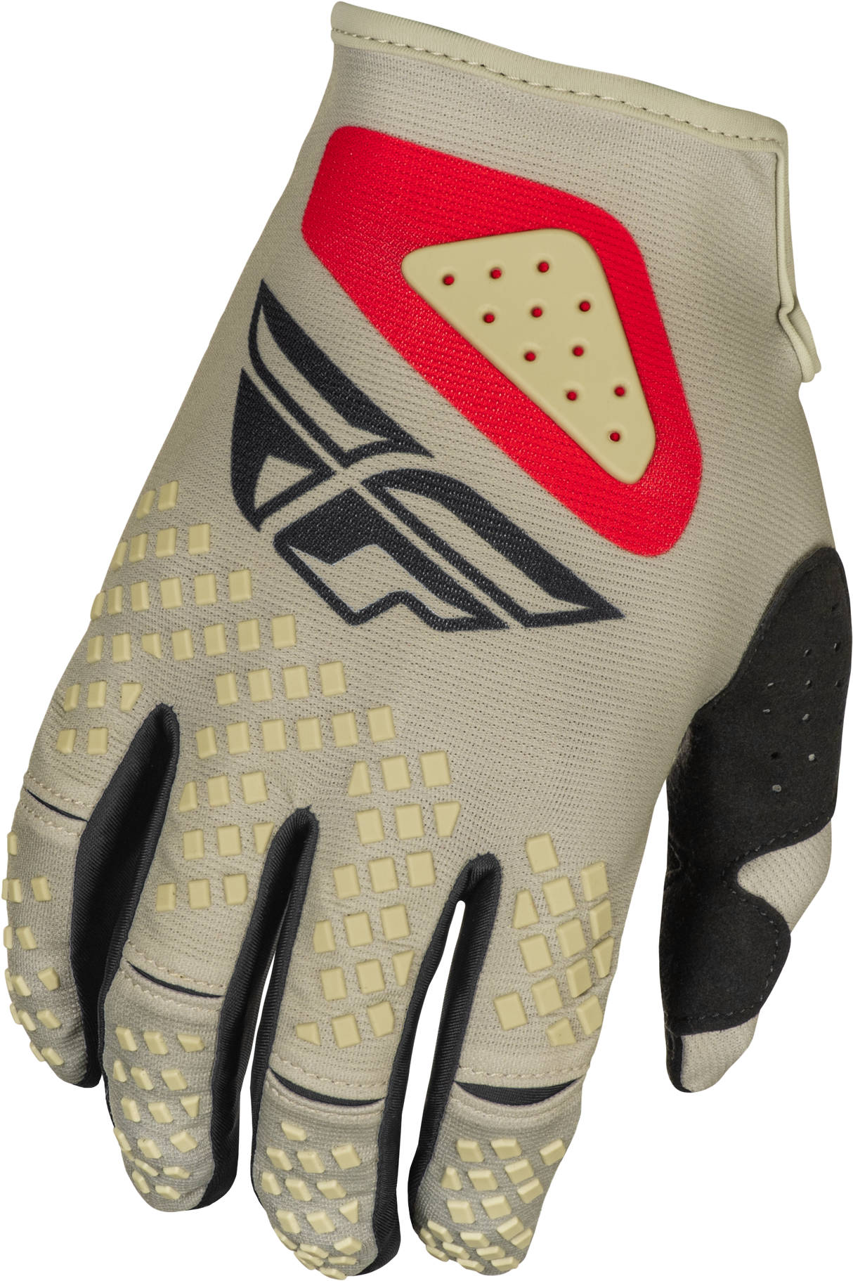 Fly Racing Youth Kinetic Sym Gloves - Light Grey/Red/Black for Offroad Motorcycles, Youth Large