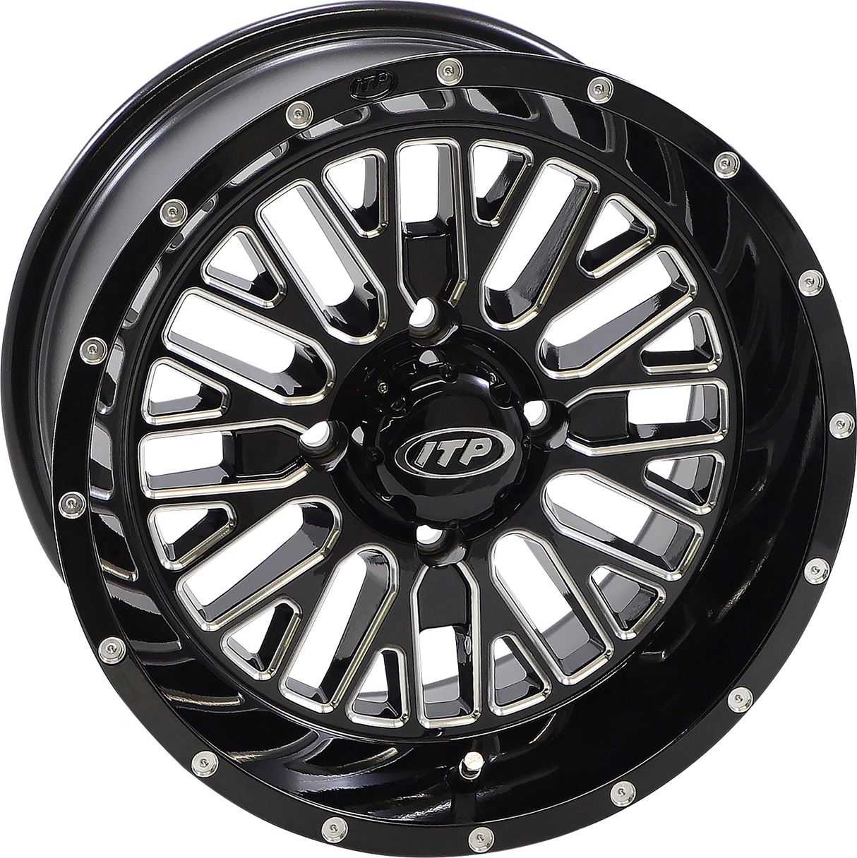 ITP Wheel - Momentum - Front/Rear - Black/Milled - 14x7 - 4/110 - 4+3 (+10 mm) 1422734731B