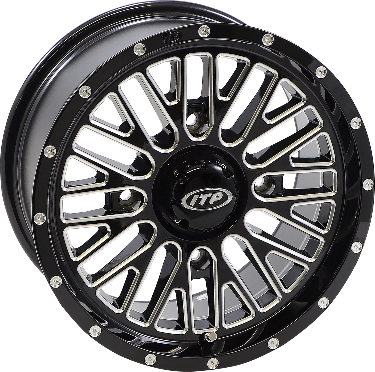ITP Wheel - Momentum - Front/Rear - Black/Milled - 14x7 - 4/156 - 5+2 (+30 mm) 1422736731B