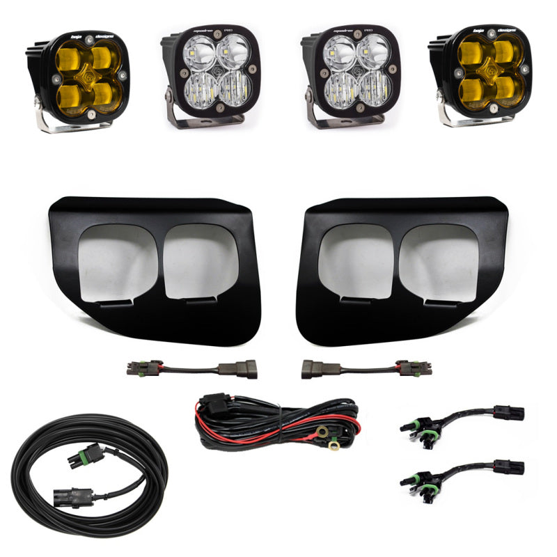 Baja Designs Ford Super Duty (20-On) Dual FPK Amber SAE/Pro DC Fog Lights - Part 447737
