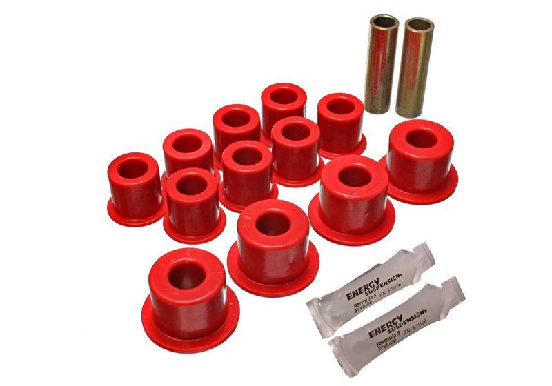 Energy Suspension 3.2129R Red Rear Leaf Spring Bushing Set for Chevrolet S10, GMC Syclone (1991-2004) – Enhanced Performance and Durability