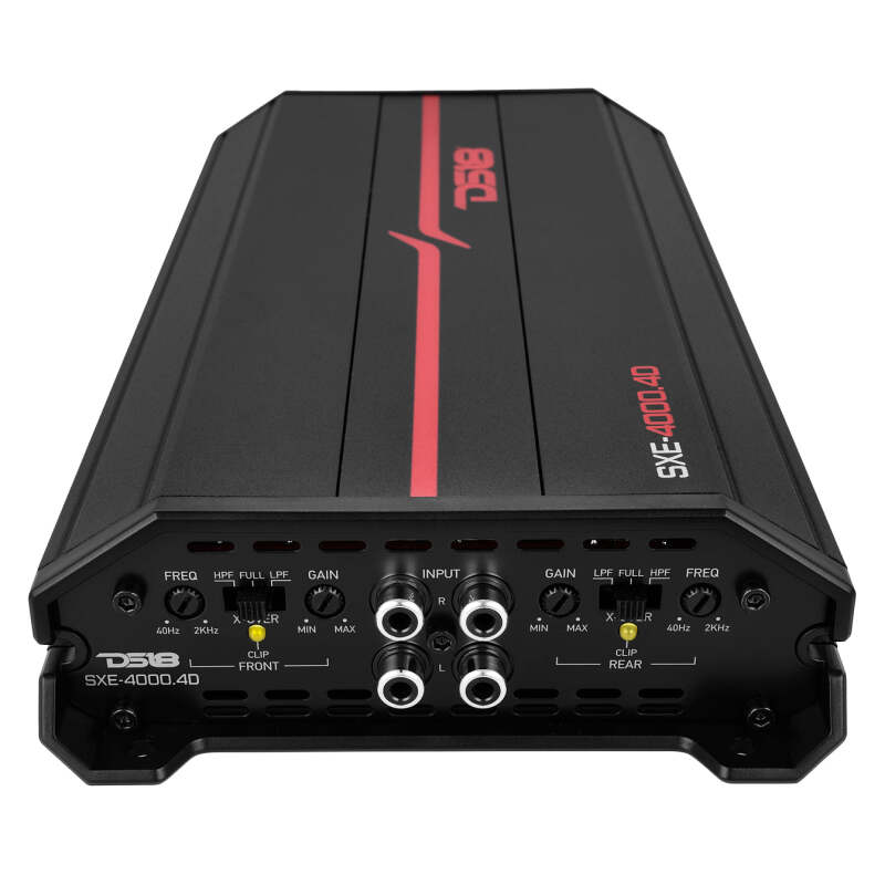 DS18 SXE-4000.4D/BK 4-Channel Class D Amplifier for Car Audio Systems - 2x 750W/4Ω Bridge, 4x 430W/2Ω, 4x 275W/4Ω - Fits Most Vehicles