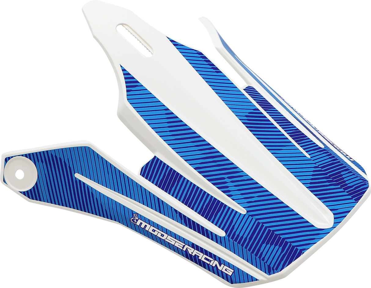 MOOSE OFFROAD Youth F.I. MIPS® Visor Kit - Agroid Camo - Blue/White 0132-1599