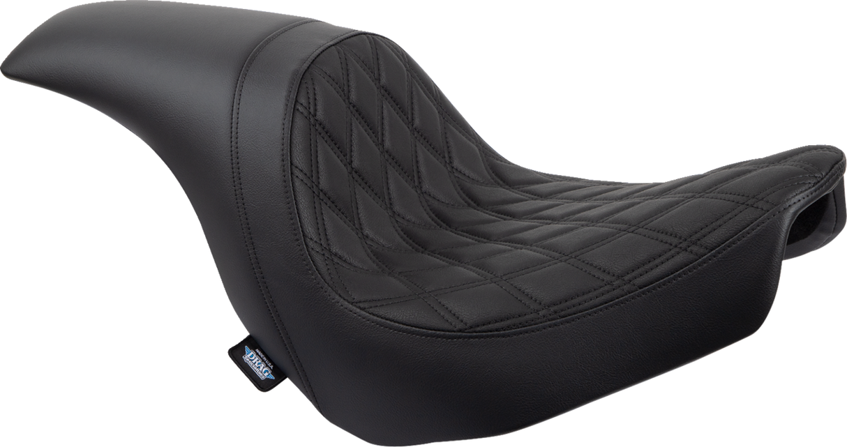 DRAG SPECIALTIES SEATS Predator Seat - Double Diamond with Black Stitching for Harley-Davidson FLSB/FXLR 2018-2023